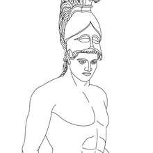 Personnage mythologique : Coloriage DIEU ARES, dieu de la guerre