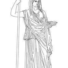 Personnage mythologique : Coloriage HERA, déesse aux bras blancs