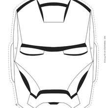 Masque à imprimer : Masque d'Iron Man à colorier