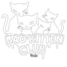 Dessin Bad kitten club - Coloriage - Coloriage PERSONNAGE BD - Coloriage EMILY THE STRANGE