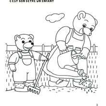 Coloriage Maman OURS
