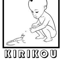 KIRIKOU à colorier - Coloriage - Coloriage FILMS POUR ENFANTS - Coloriage KIRIKOU et les Hommes et les Femmes