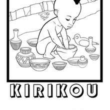 Dessin KIRIKOU - Coloriage - Coloriage FILMS POUR ENFANTS - Coloriage KIRIKOU et les Hommes et les Femmes
