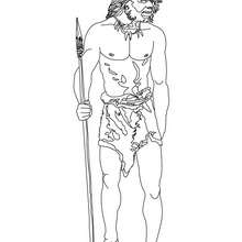 Coloriage de l'Homme de Néandertal