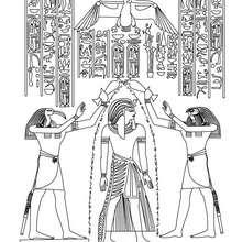 Coloriage : Papyrus Horus et Toth