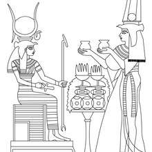 Coloriage : Isis et Nefertari
