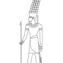 Coloriage : Pharaon de profil