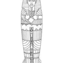 Coloriage : Sarcophage Égyptien