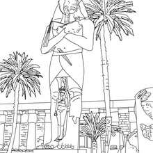 Coloriage : Statue de Ramsès II à Karnak