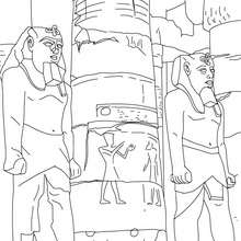 Coloriage : Temple d'Amon à Louxor