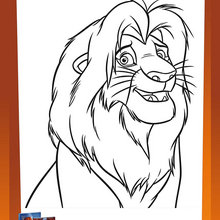 Coloriage Disney : Le Roi Lion - Simba
