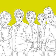 star, Coloriages ONE DIRECTION
