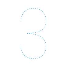 Le chiffre 3 - Dessin - Apprendre à écrire - Apprendre à dessiner les chiffres