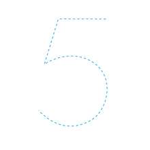 Le chiffre 5 - Dessin - Apprendre à écrire - Apprendre à dessiner les chiffres