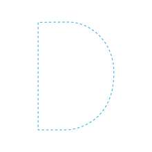 La lettre D - Dessin - Apprendre à écrire - Apprendre à dessiner les lettres de l'alphabet