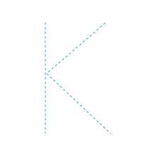 La lettre K - Dessin - Apprendre à écrire - Apprendre à dessiner les lettres de l'alphabet
