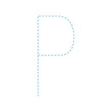 La lettre P - Dessin - Apprendre à écrire - Apprendre à dessiner les lettres de l'alphabet