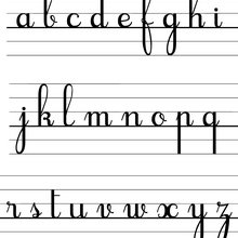 Les lettres cursives minuscules - Dessin - Apprendre à écrire