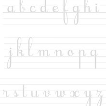 Ecrire les lettres cursives en minuscules - Dessin - Apprendre à écrire