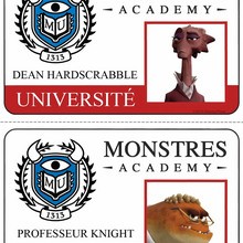 Document officiel de Monstres Academy : Cartes professeurs Dean Hardscrabble et Professeur Knight