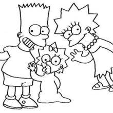 Coloriage de Lisa et Bart
