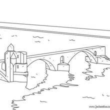Coloriage du Pont d'Avignon