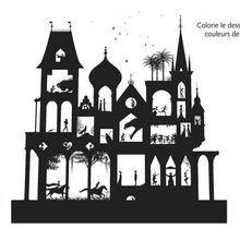Coloriage : Le palais des Contes de la Nuit