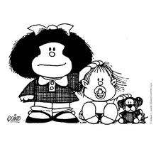 Coloriage de Mafalda avec Guille
