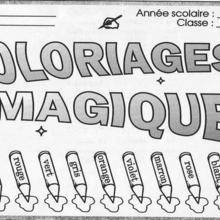 Coloriage magique : Crayons