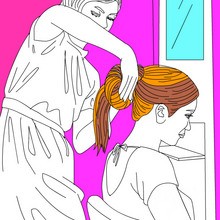 Coloriage COIFFEUSE