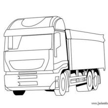 Coloriage d'un camion transporteur