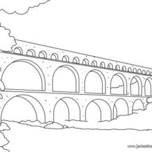 Coloriage du Pont du Gard