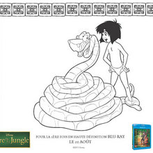 Coloriage Disney : Le Livre de la Jungle - Mowgli et Kaa