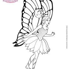 Coloriage Barbie : La fée Mariposa