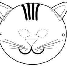 Masque à imprimer : Masque de chat rigolo