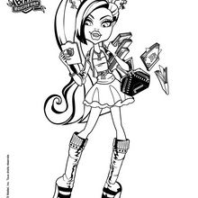 Coloriage : Clawdeen Wolf cheveux attachés