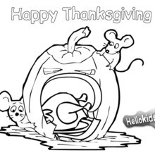 Coloriage : Citrouille pour Thanksgiving
