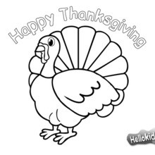 Coloriage : Dinde de Thanksgiving
