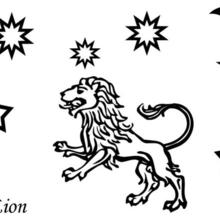 Coloriage du signe du Lion