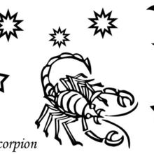 Coloriage du signe du Scorpion
