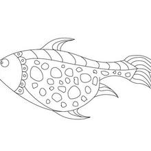 Coloriage : Gros poisson d'avril à colorier