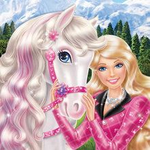 équitation, Coloriages Barbie et ses soeurs au Club Hippique