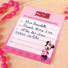 Cartes d'invitation Minnie