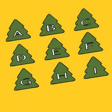 Coloriage Alphabet, lettres de Noël à imprimer