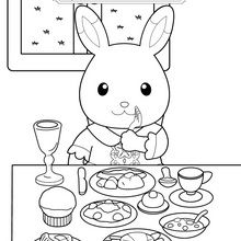 Coloriage : A table !