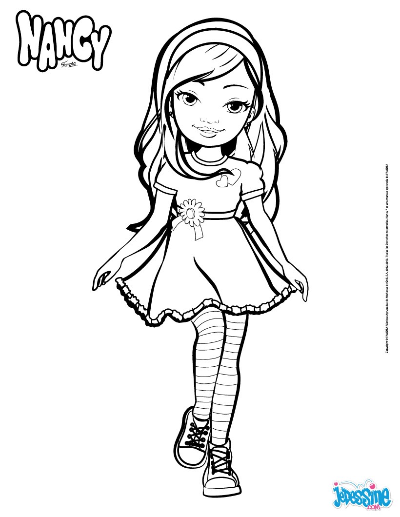 Coloriages nancy la poupée fr hellokids nancy la poupee