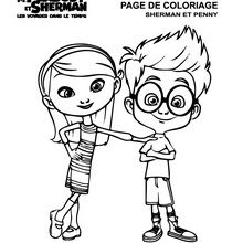 Coloriage : Sherman et Penny
