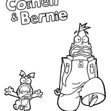 Coloriage : Corneil et Bernie apeurés