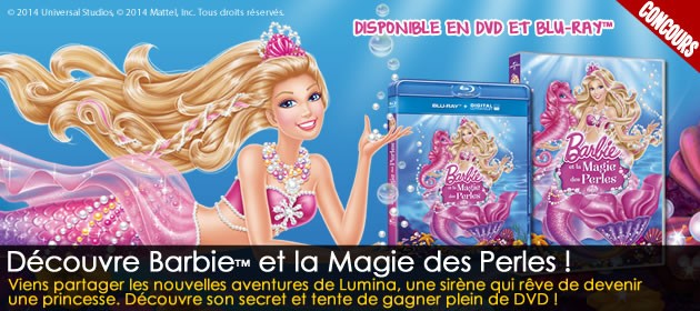 Gagne des DVD Barbie et la Magie des Perles