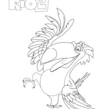 Coloriage : Rafael, le toucan de RIO 2